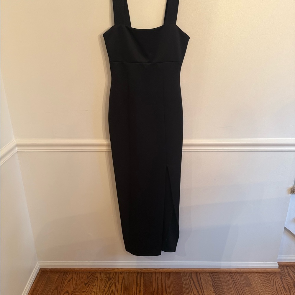 ASOS Black Sheath Dress Square Neck Sleeveless